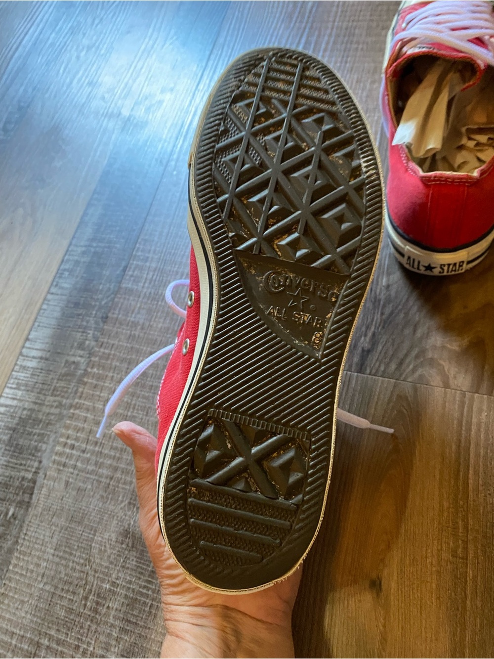 Converse Red Low-Top Canvas Sneakers - Picture 6 of 6